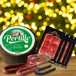 Lote nº18 Gourmet: 4 Sobres de Jamón Cortado a Cuchillo, Queso Semicurado de 3 kg, Cabecero, Morcilla, Chorizo y Salchichón – ¡Un Festín de Sabores para tus Celebraciones! 🎉🍖🧀