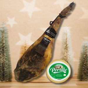 Lote nº7 Navideño Gourmet: Jamón Serie Oro  y Queso Semicurado – ¡El Sabor de las Fiestas en Su Mesa! 🎉🎄