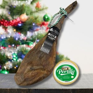 Lote nº10 Navideño Gourmet: Jamón Platino Criado en Libertad y Queso Semicurado de 3 kg – ¡La Exquisitez que Mereces en estas Fiestas! 🎉🎄